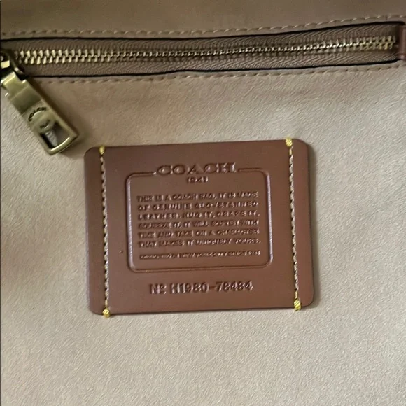 Coach Pink and Brown Satchel with Gold Accents - Picture 5 of 16